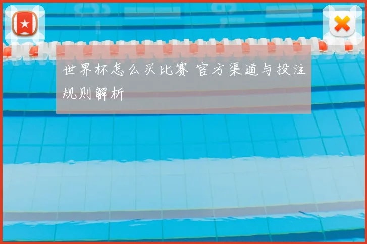 世界杯怎么买比赛 官方渠道与投注规则解析